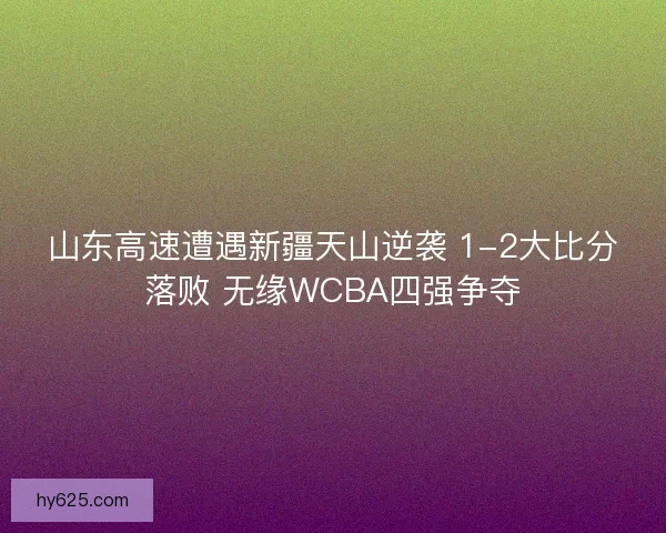 山东高速遭遇新疆天山逆袭 1-2大比分落败 无缘WCBA四强争夺